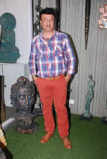 Anu Malik poses for the media at JS Art Gallery Lauch