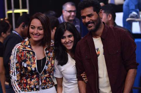 Sonakshi Sinha, Ekta Kapoor and Prabhu Deva at the Opening Ceremony of Box Cricket League