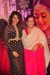 Sonakshi Sinha poses with her Mother at the Song Launch of Tevar