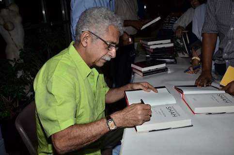 Naseeruddin Shah signs autograph at the Launch of his Book, 'And Then One Day'