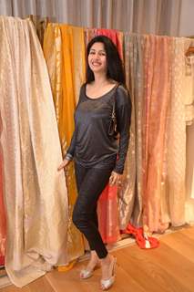 Deepti Bhatnagar was at Rahul Mishra's Collection Launch at Aza