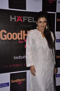 Raveena Tandon poses for the media at Good Homes Event to Promote India Art Week