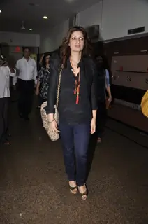 Twinkle Khanna was snapped at the Premier of Ashvin Gidwani's Show Blame it on Yashraj