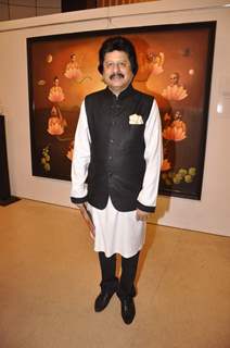 Pankaj Udhas poses for the media at Camel Colors Exhibition