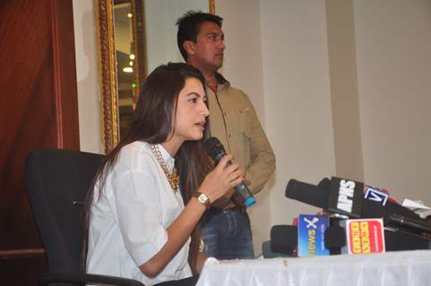 Gauahar Khan speaks to the Media