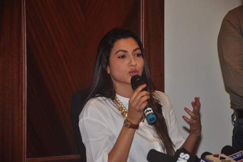 Gauahar Khan interacts with the Media