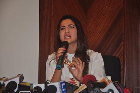 Gauahar Khan interacts with the Media