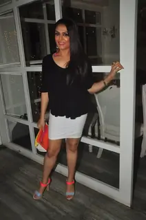 Anjali Mukhi poses for the media at the Success Bash of Doli Armaanon Ki