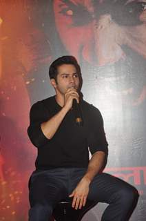 Varun Dhawan addressing the audience at the Trailer Launch of Badlapur