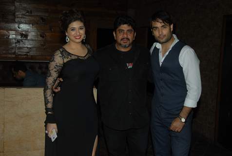 Rajan Shahi poses with Vahbbiz Dorabjee Dsena and Vivian Dsena at the Birthday Bash