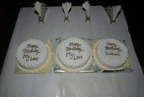 Vahbbiz Dorabjee Dsena and Shashank Vyas's Birthday Cakes