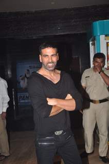 Akshay Kumar poses for the media at the Trailer Launch of BABY