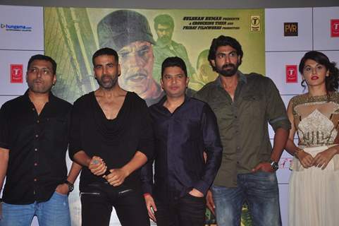 Celebs pose for the media at the Trailer Launch of BABY