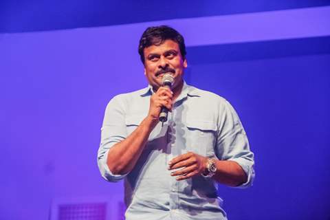 Chiranjeevi addressing the audience at HudHud Relief Fundraising Campaign