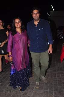 Kunal Roy Kapur poses with wife Shayonti Roy Kapur at the Special Screening of Action Jackson