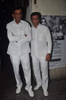 Abbas and Mustan pose for the media at the Special Screening of Action Jackson