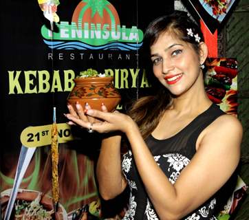 Tanisha Singh poses at the Kabab and Biryani Food Festival