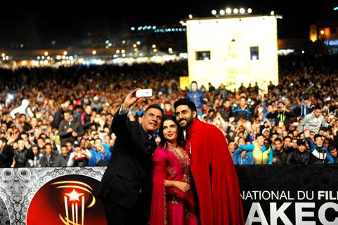 Boman Irani gets a selfie at the 14th Marrakech International Film Festival