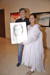 Amol Palekar with Zarina Wahab