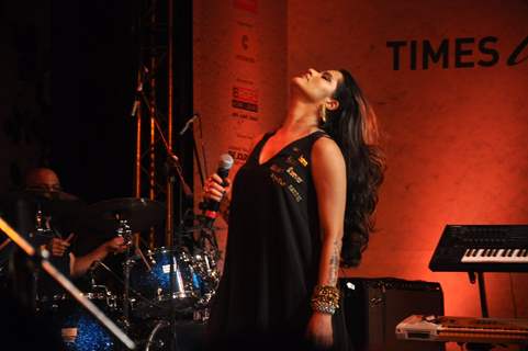 Sona Mohapatra performs at the Times Lit Fest