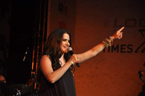 Sona Mohapatra performs at the Times Lit Fest