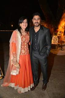 Vikas Bhalla and his wife at Purbi Joshi & Valentino's Wedding