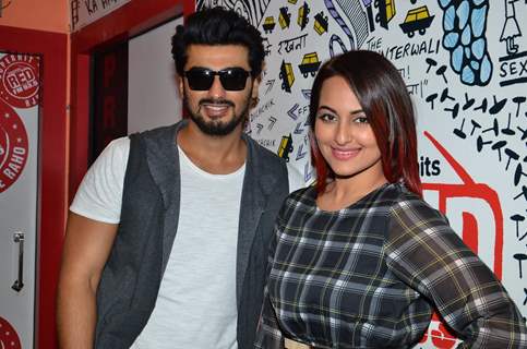 Arjun and Sonakshi Promote of Tevar on 93.5 Red FM