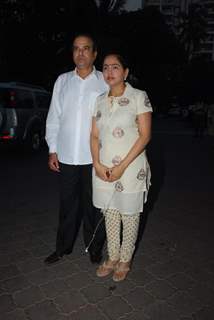 Suresh Wadkar with his wife were at the Prayer Meet For Megha Jalota