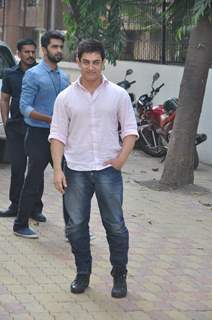 Aamir Khan poses for the media at P.K. Game Launch