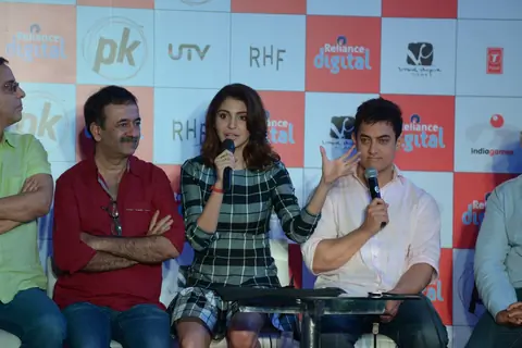 Anushka Sharma interacts with the audience at P.K. Game Launch