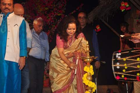 Himani Shivpuri lights the lamp at Aadirang Mahotsav