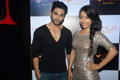 Bharat Chawda and Saumya Shetty poses for the media at A Soiree Evening at HYMUS