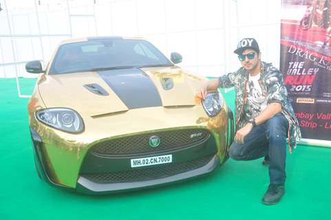 Zayed Khan poses with the Car at Autocar Show