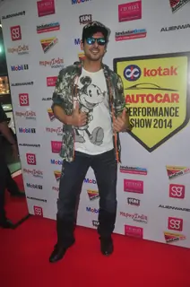 Zayed Khan poses for the media at Autocar Show