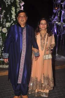 David Dhawan with wife Karuna Dhawan at the Sangeet Ceremony of Riddhi Malhotra and Tejas Talwalkar