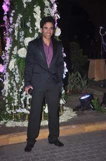 Tusshar Kapoor poses for the media at the Sangeet Ceremony of Riddhi Malhotra and Tejas Talwalkar