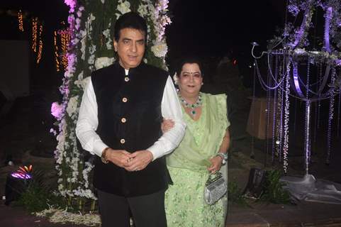 Jeetendra with wife Shobha Kapoor at the Sangeet Ceremony of Riddhi Malhotra and Tejas Talwalkar