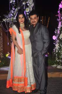 Sanjay Kapoor with wife at the Sangeet Ceremony of Riddhi Malhotra and Tejas Talwalkar