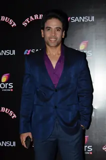 Tusshar Kapoor poses for the media at Sansui Stardust Awards Red Carpet