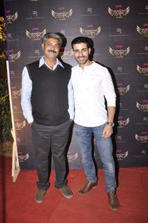 Gautam Rode poses with a friend at the Launch of Mahakumbh