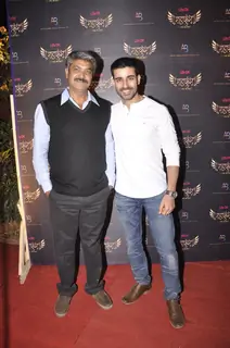 Gautam Rode poses with a friend at the Launch of Mahakumbh