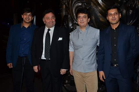 Sajid Nadiadwala poses with Rishi Kapoor and friends at his Film Launch