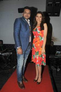 Ankit Saraswat poses with Anchal Singh at the Launch of his Debut Album