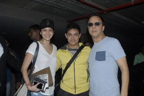 Team P.K. poses for the media at Airport while returning from Dubai