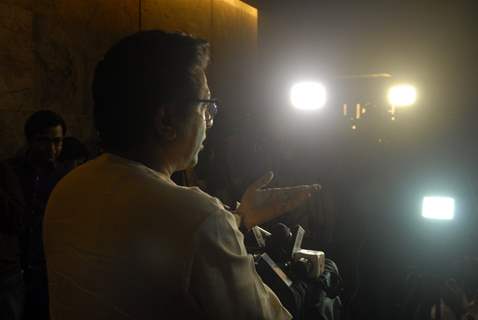 Raj Thackeray addressing the media at the Special Screening of P.K.