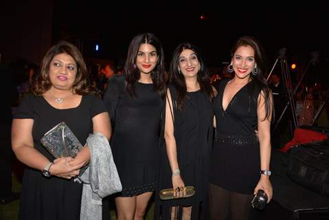 Rashmi Nigam poses with friends at GEHNA Jewelers Collection Launch 'KJO FOR GEHNA'