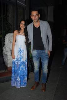 Cyrus Sahukar poses with a friend at Richa Chadda's Birthday Bash