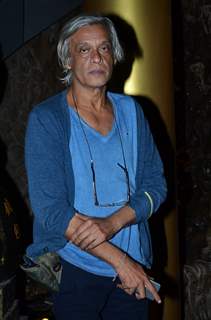 Sudhir Mishra poses for the media at Richa Chadda's Birthday Bash