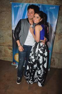 Swapnil Joshi and Sonalee Kulkarni pose for the media at the Special Screening of Mitwaa