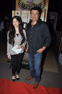 Anu Malik poses with a friend at the Special Screening of P.K. for the Cast and Crew